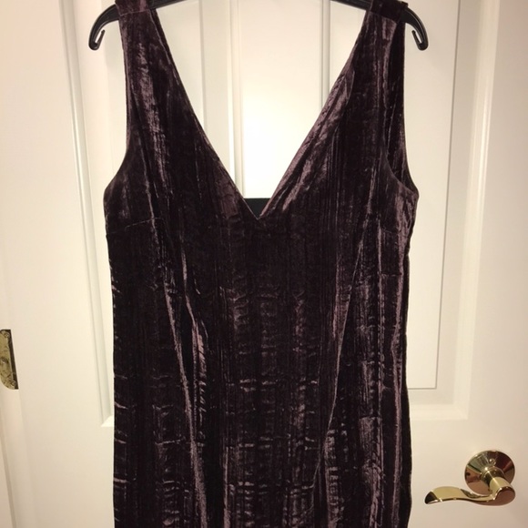 French Connection Velvet Purple Dress - Picture 1 of 4